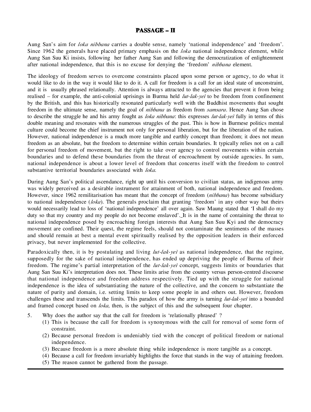 CAT Mock Test Paper - 53 Questions & Explanations - Page 4
