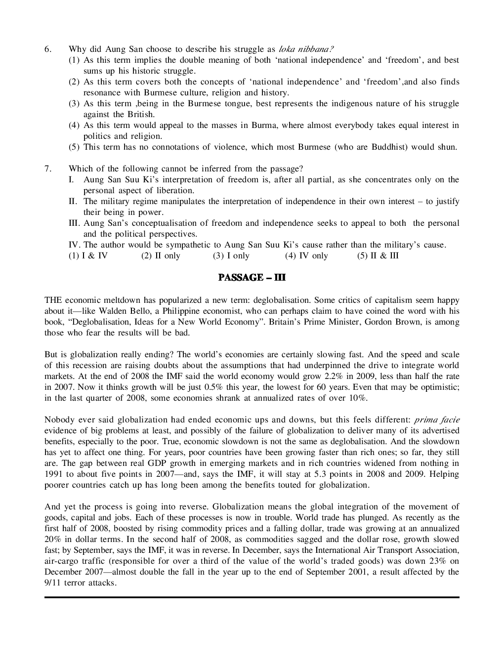 CAT Mock Test Paper - 53 Questions & Explanations - Page 5