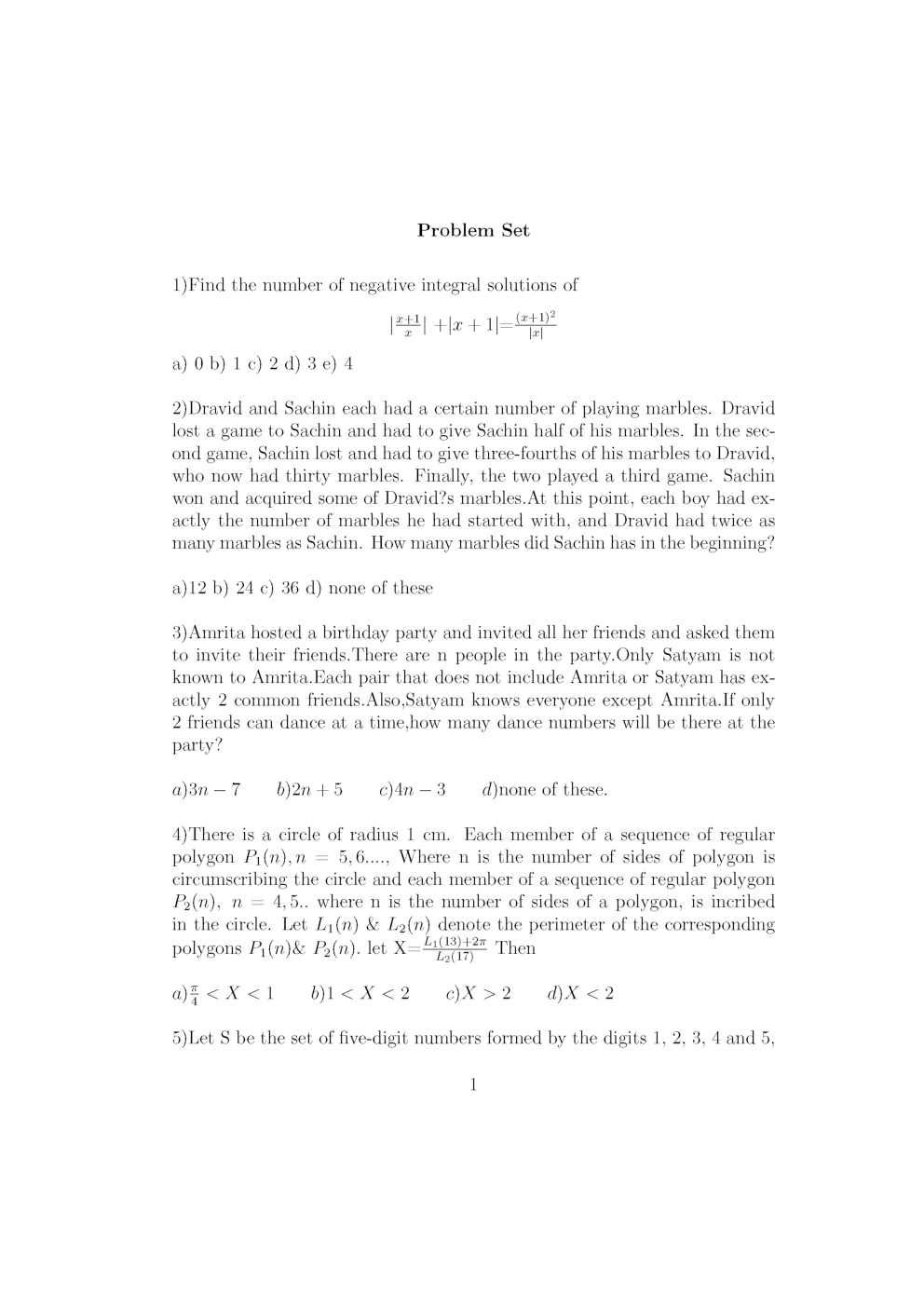 CAT Quantitative Aptitude Test Paper With Answer - Page 2