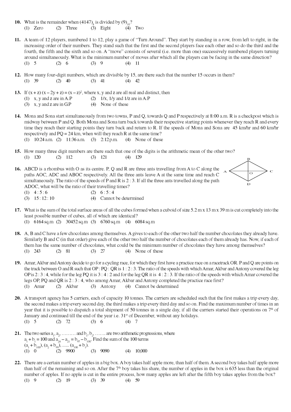 CAT Question With Answer Paper-1 - Page 3