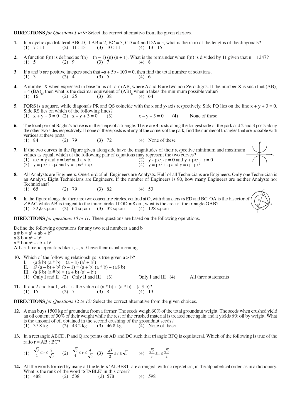 CAT Question With Answer Paper-3 - Page 2