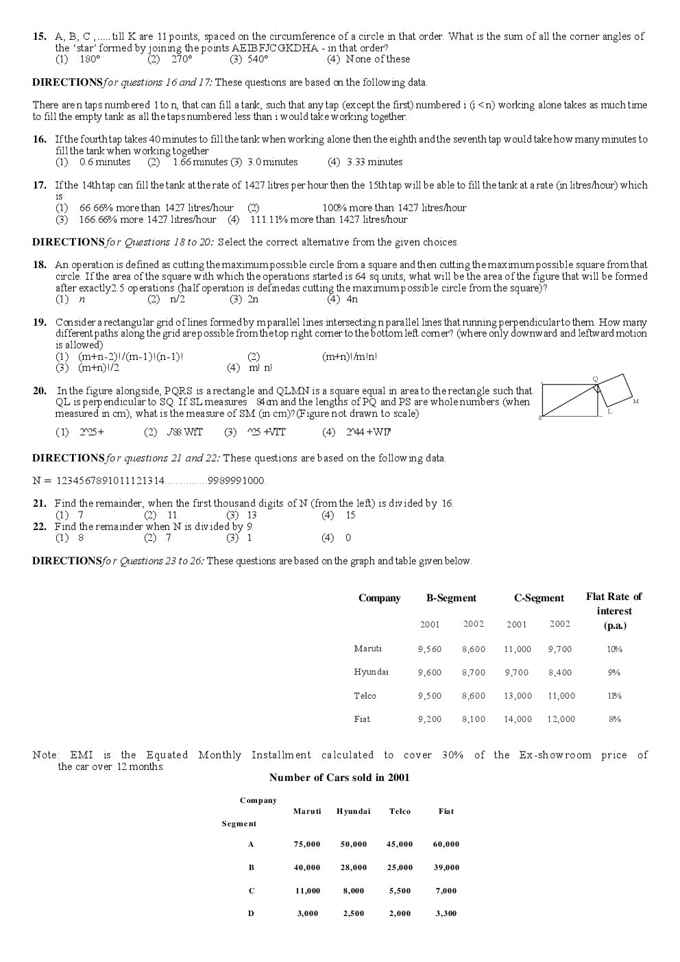 CAT Question With Answer Paper-3 - Page 3
