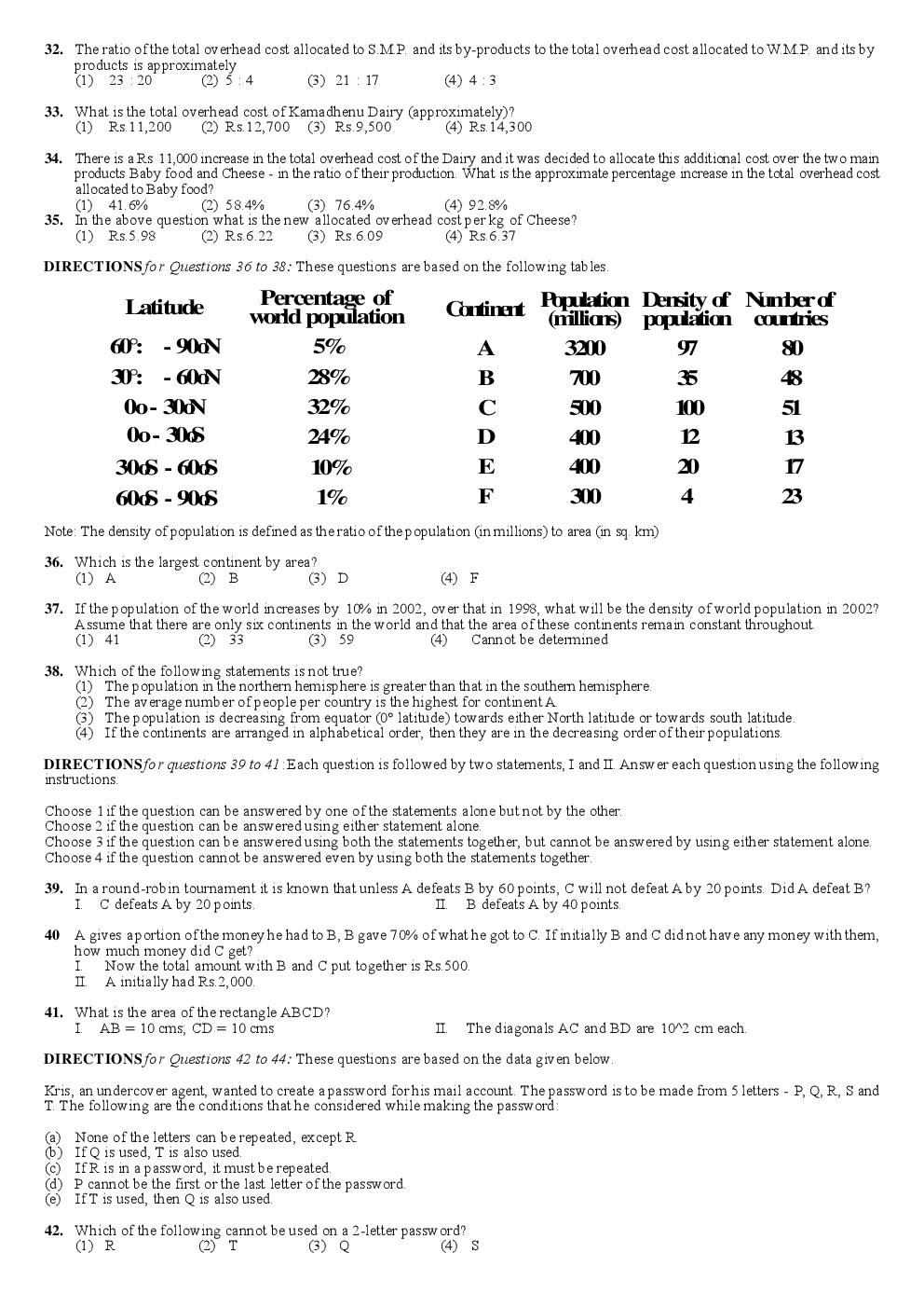 CAT Question With Answer Paper-3 - Page 5