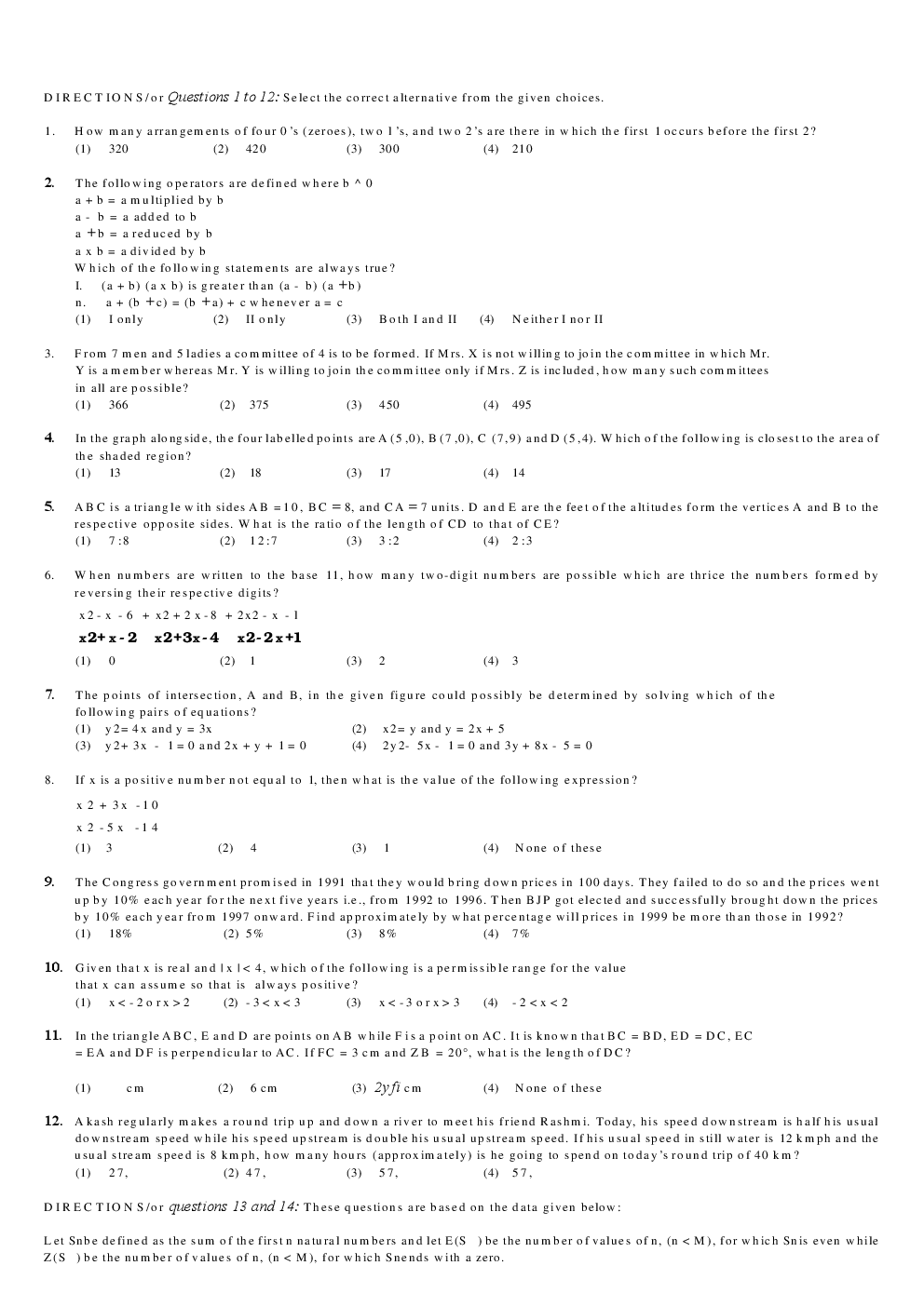 CAT Question With Answer Paper-4 - Page 2