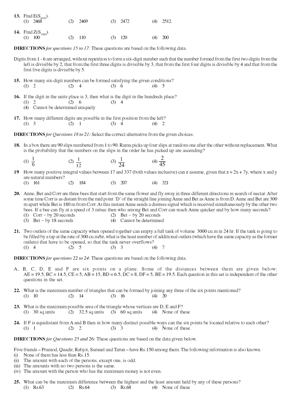 CAT Question With Answer Paper-4 - Page 3