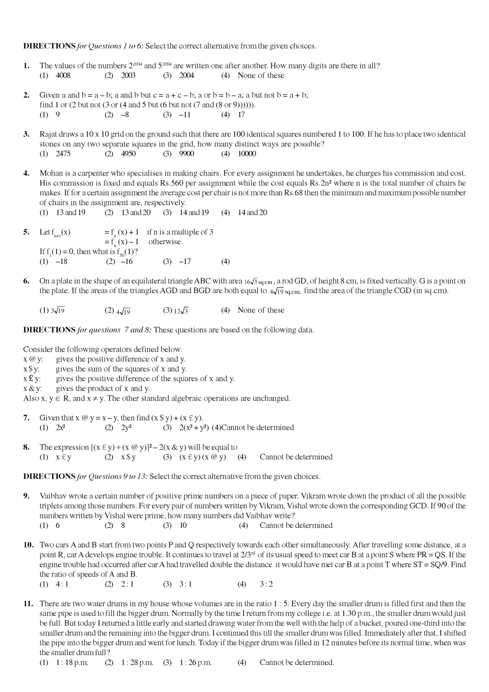 CAT Question With Answer Paper-5 - Page 2