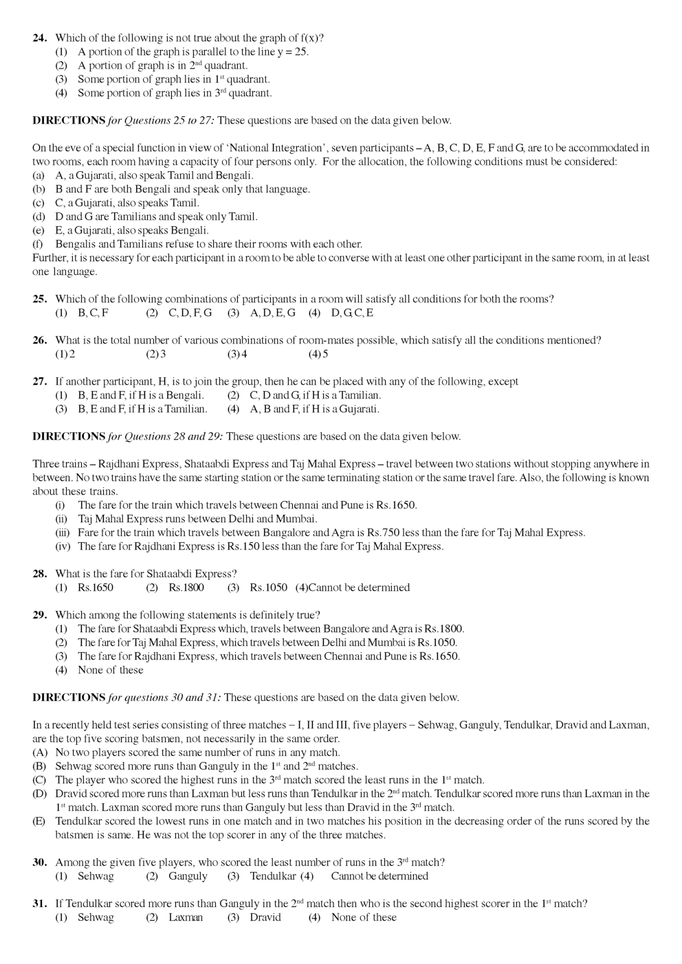 CAT Question With Answer Paper-5 - Page 4