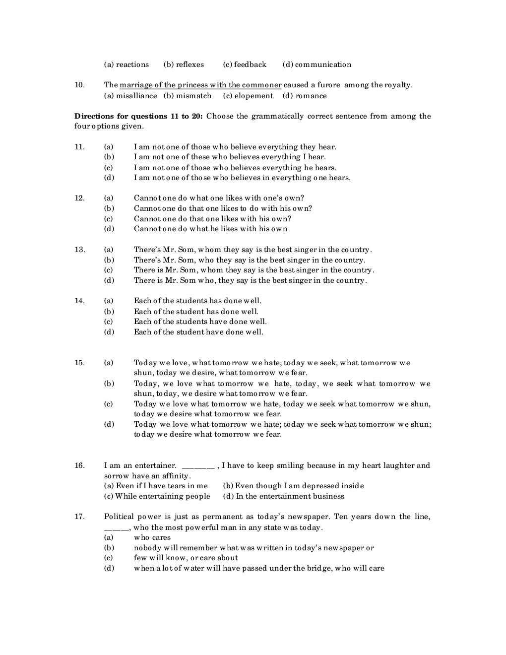 CAT Question With Answer Paper-7 - Page 3