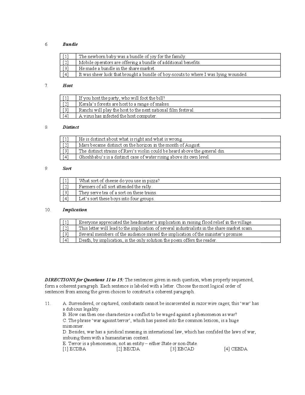 CAT Question With Answer Paper-8 - Page 3