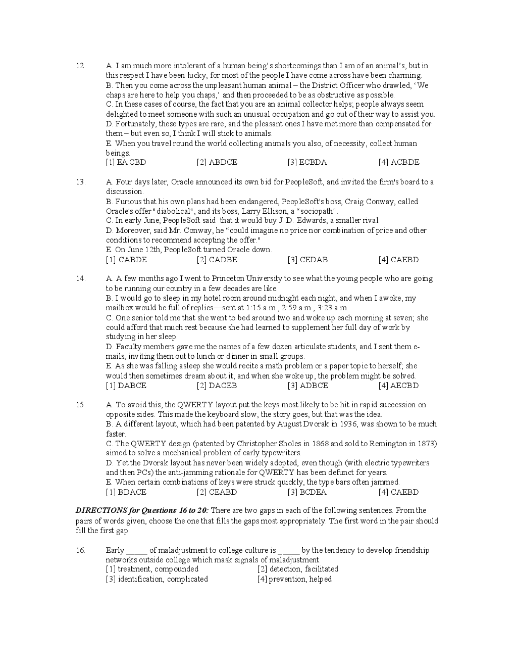 CAT Question With Answer Paper-8 - Page 4