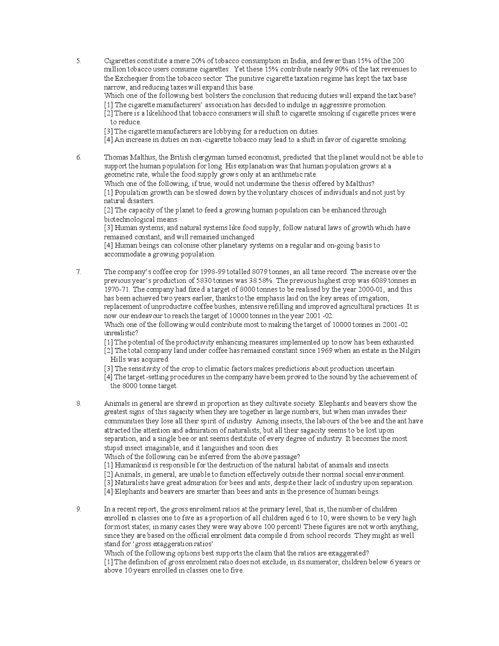 CAT Question With Answer Paper-9 - Page 3