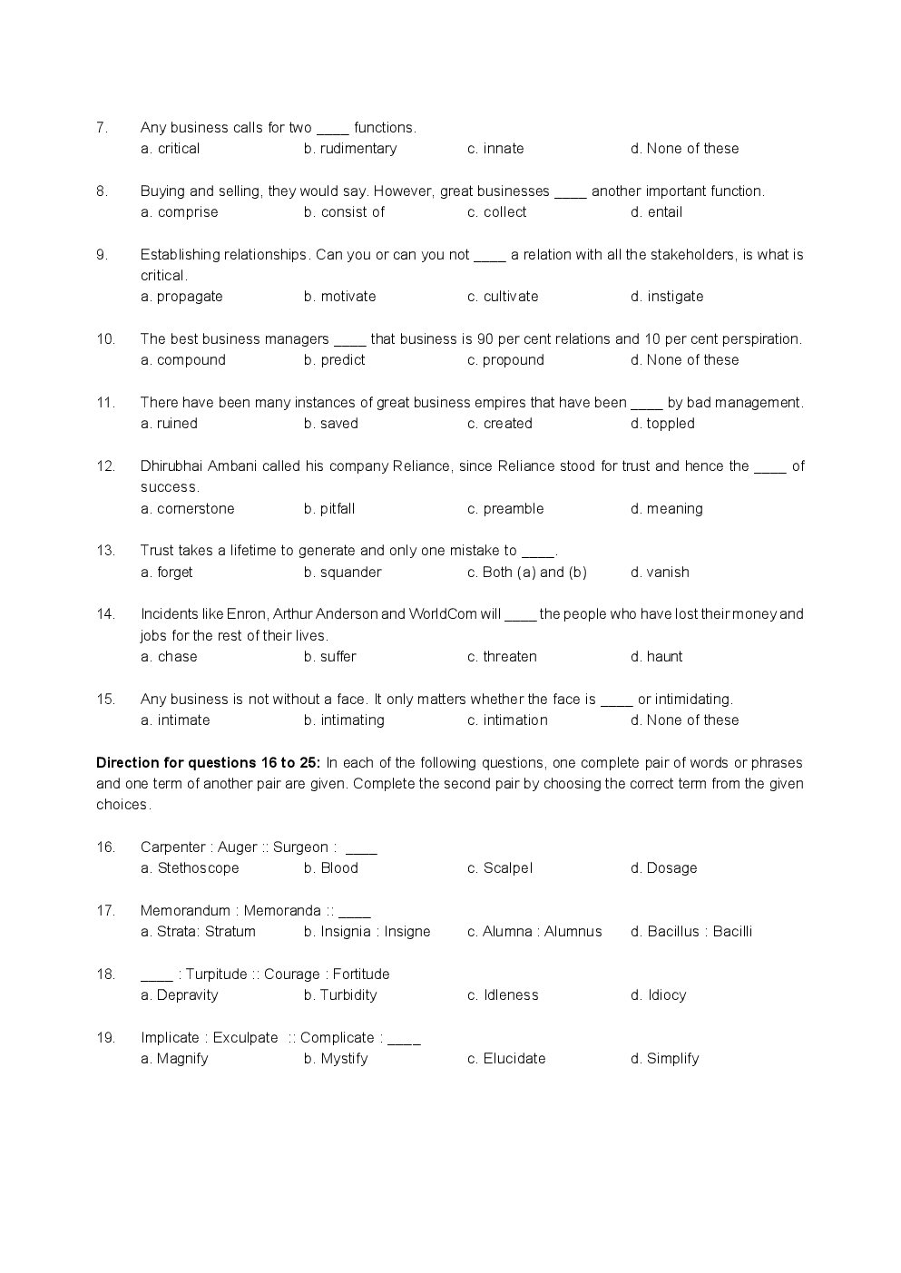 CAT Question With Answer Paper-13 - Page 3