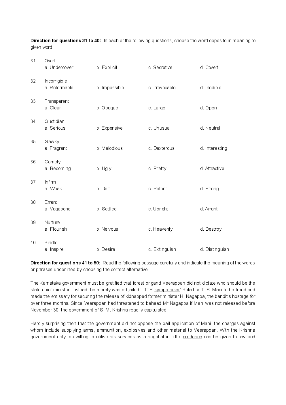 CAT Question With Answer Paper-13 - Page 5