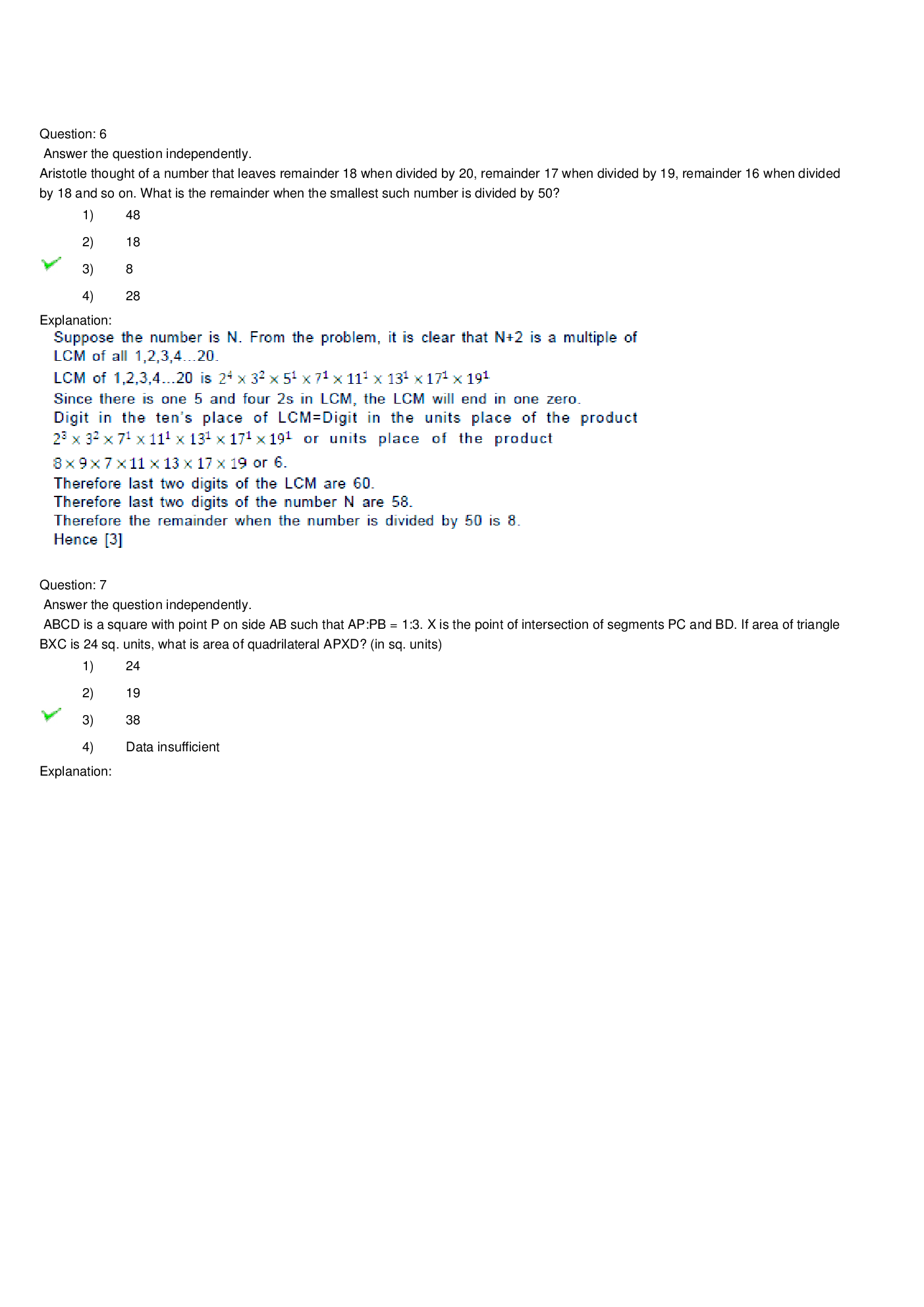 CAT Question With Answer Paper-20 - Page 4