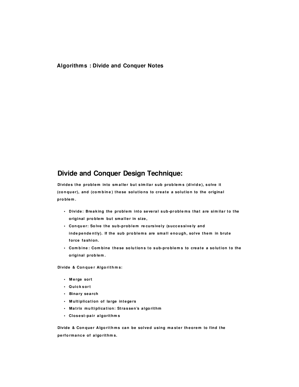 GATE Short Notes For Computer Science Engg. (Algorithms) - Page 2