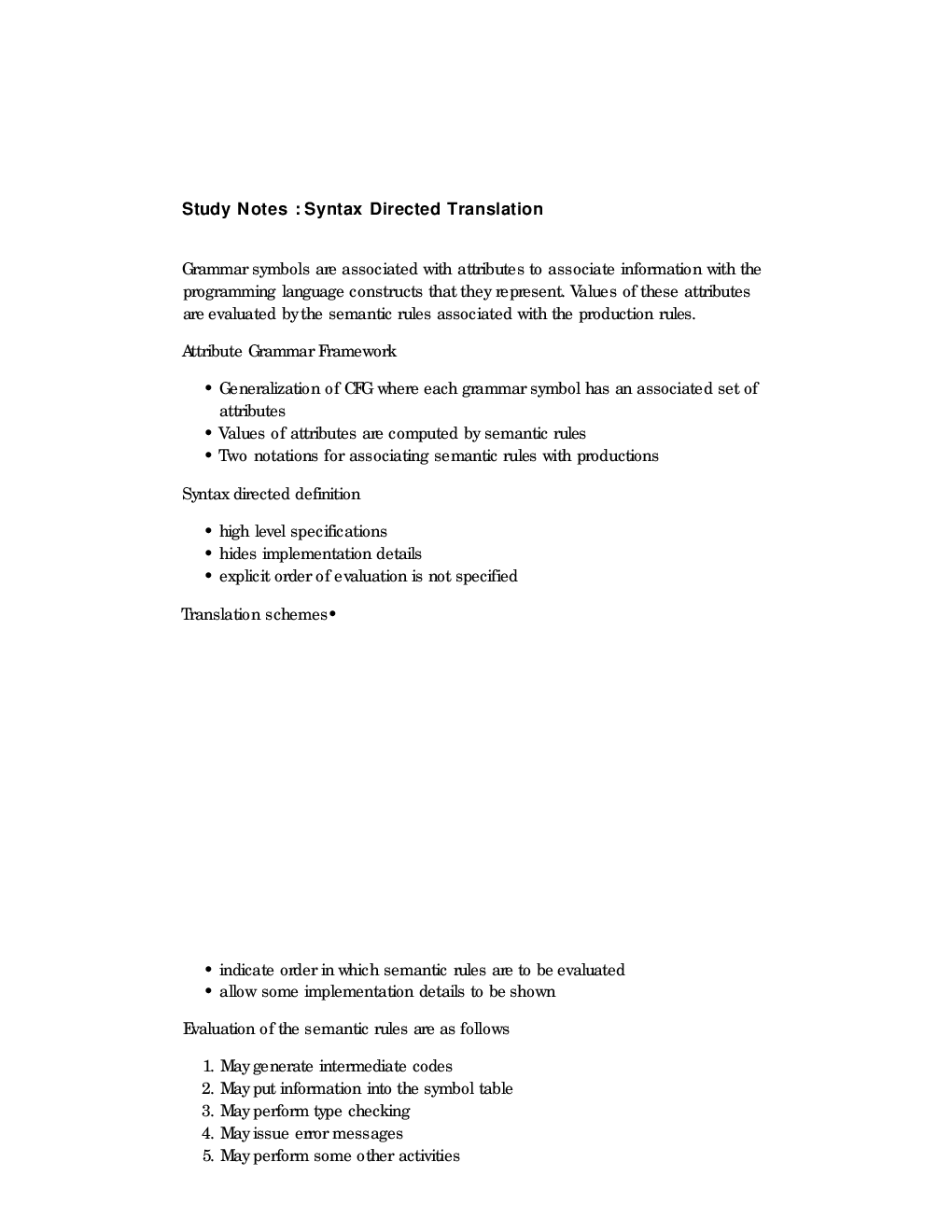 GATE Short Notes For Computer Science Engg. (Compiler Design & TOC) - Page 2