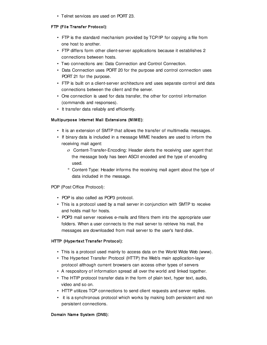 GATE Short Notes For Computer Science Engg. (Computer Networks) - Page 4