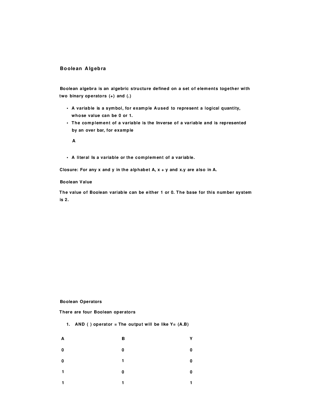 GATE Short Notes For Computer Science Engg. (Digital Logic) - Page 2