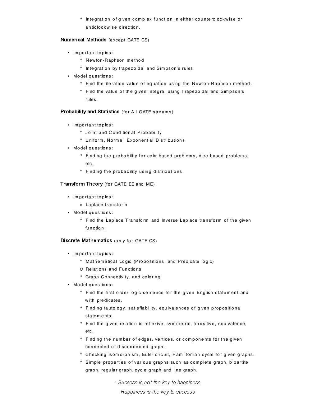 GATE Short Notes For Mechanical Engg. (Engineering Mathematics) - Page 4