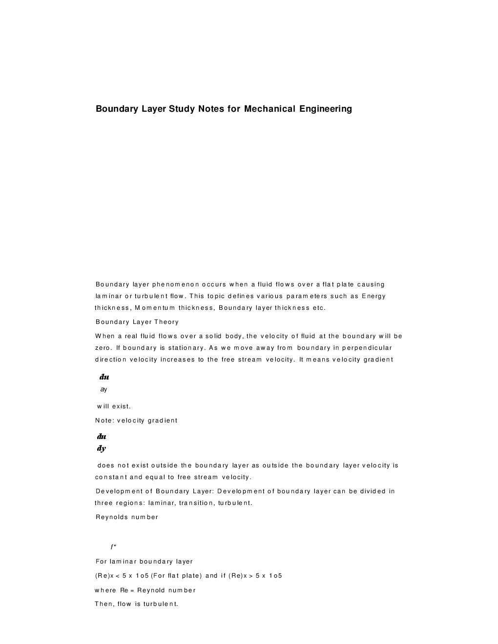 GATE Short Notes For Mechanical Engg. (Fluid Mechanics) - Page 2