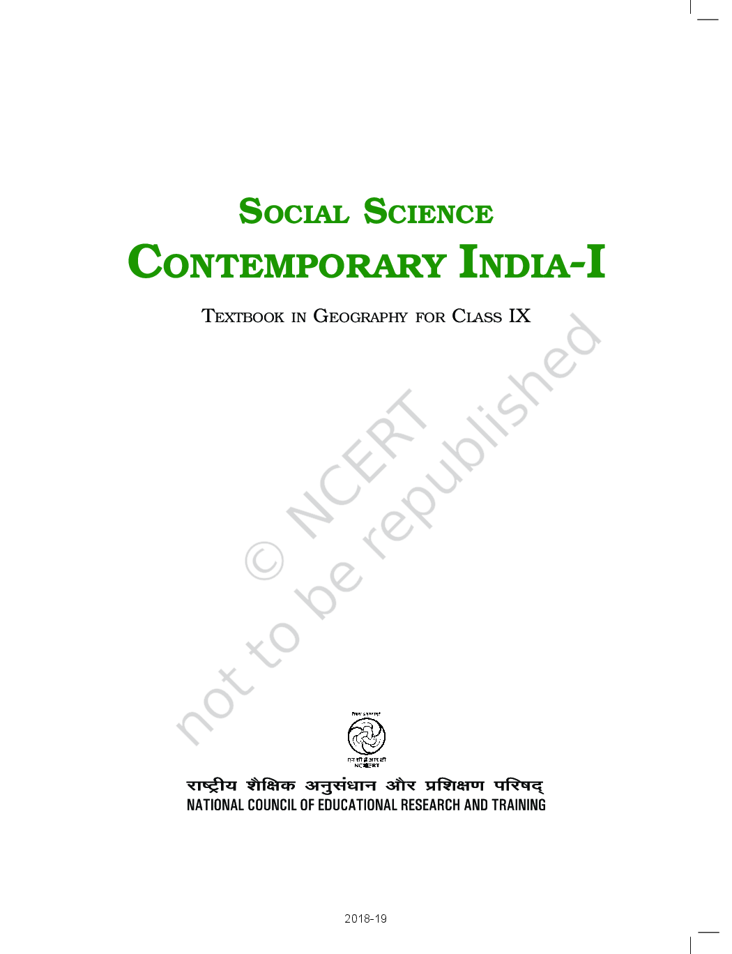 NCERT Contemporary India - I Textbook For Class IX - Page 2