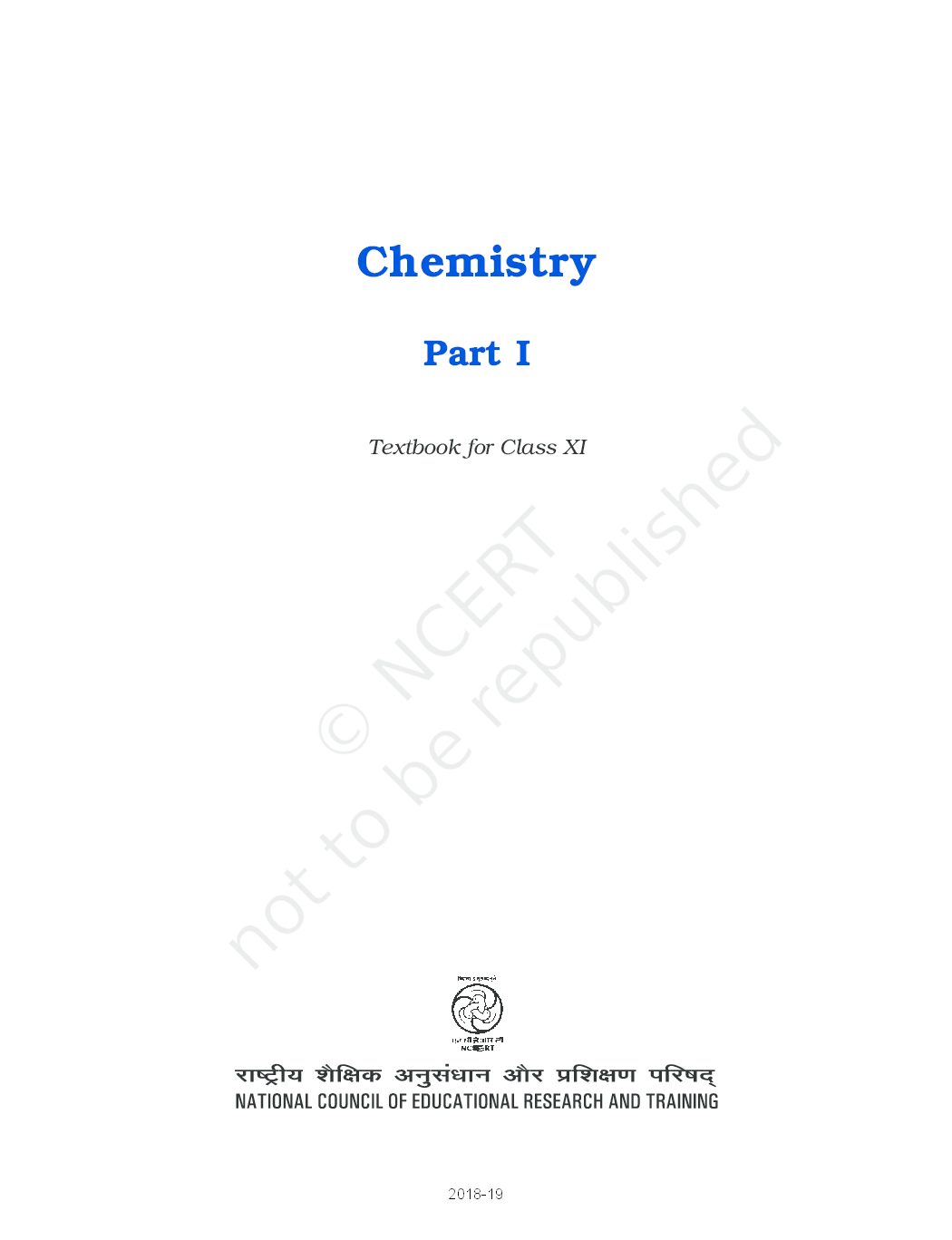 NCERT Chemistry Part I Textbook For Class XI - Page 2