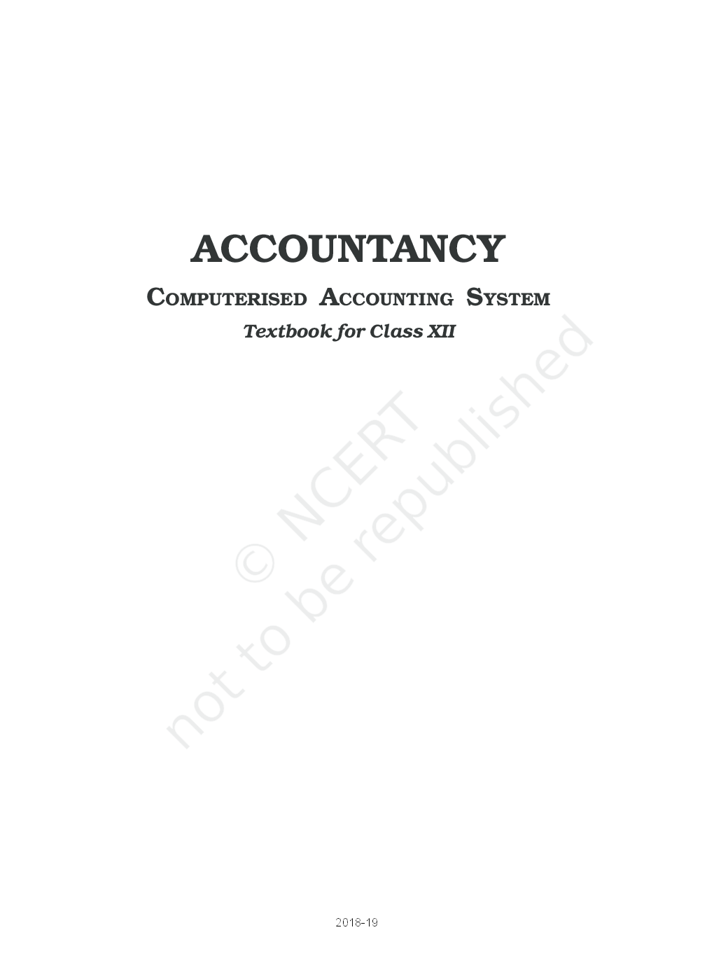 NCERT Accountancy Computerised Accounting System Textbook For Class XII - Page 2