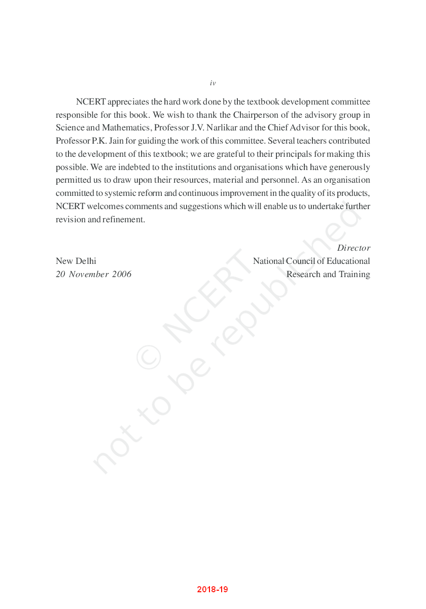 NCERT Mathematics - II Textbook For Class XII - Page 5