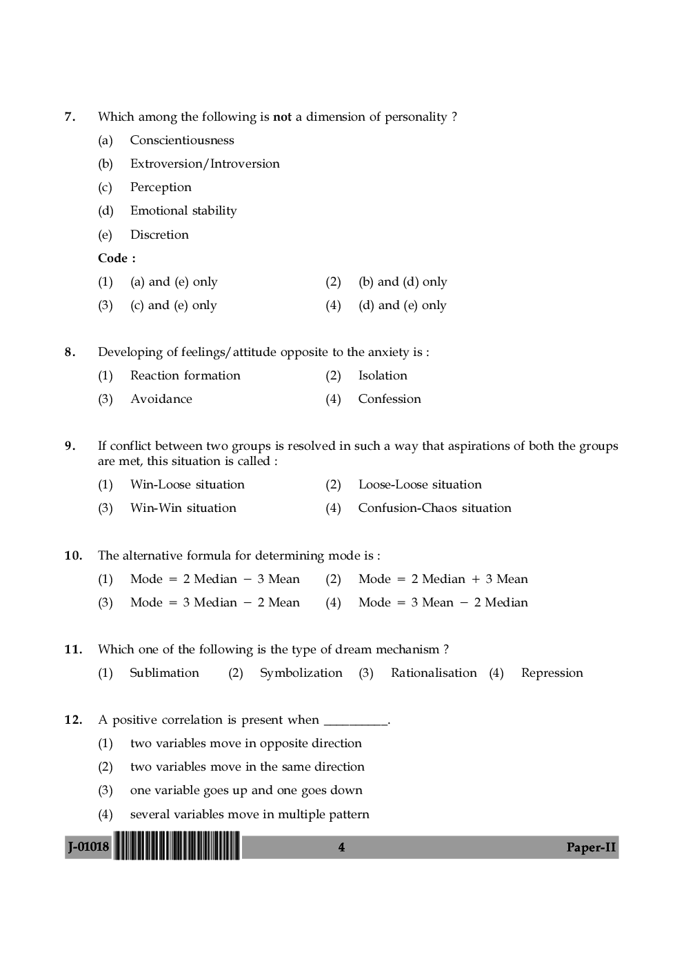  UGC Net Previous Year Question Paper With Solution Social Work For 2018 (Paper II) - Page 5