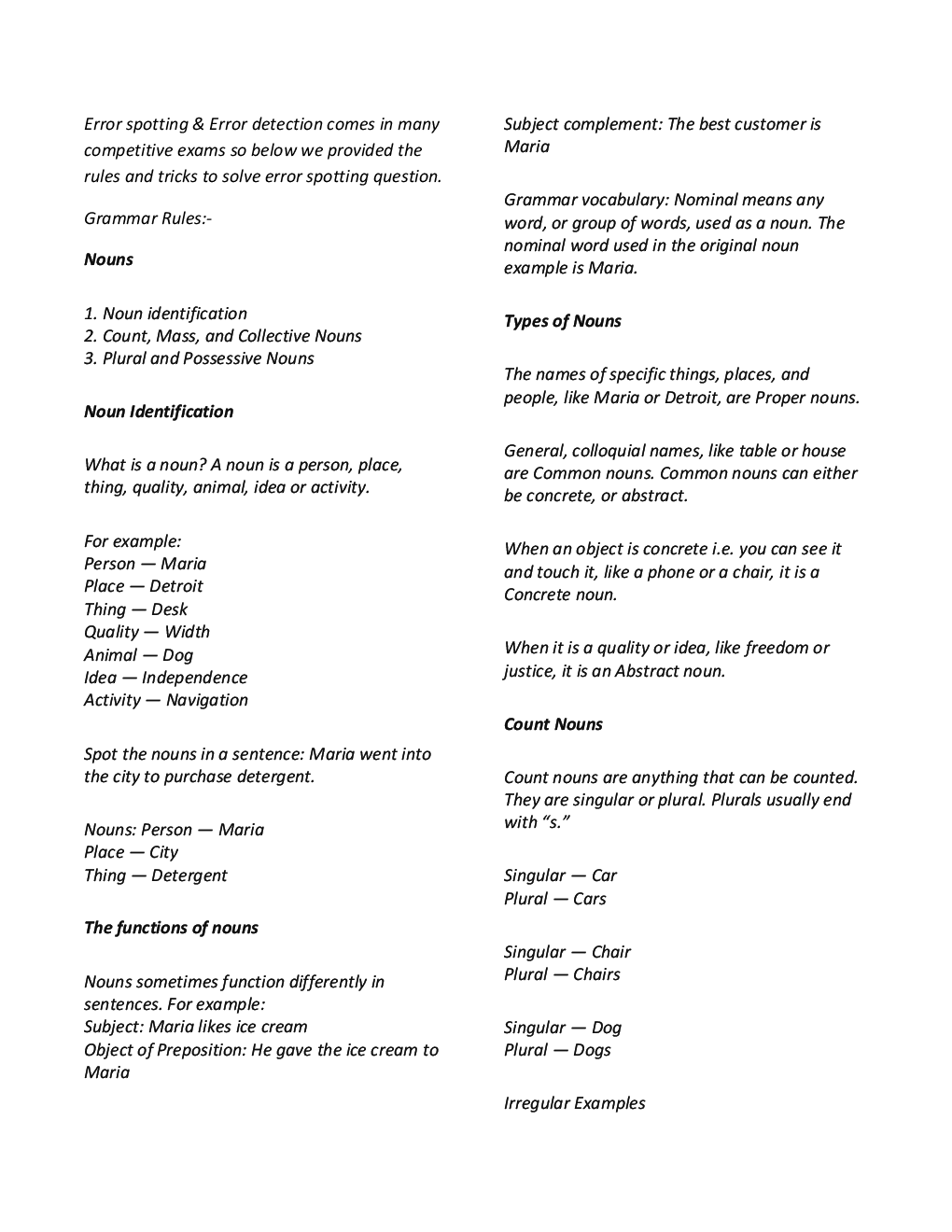 MCQs English (Error Spotting Error Detection) With Solutions - Page 3