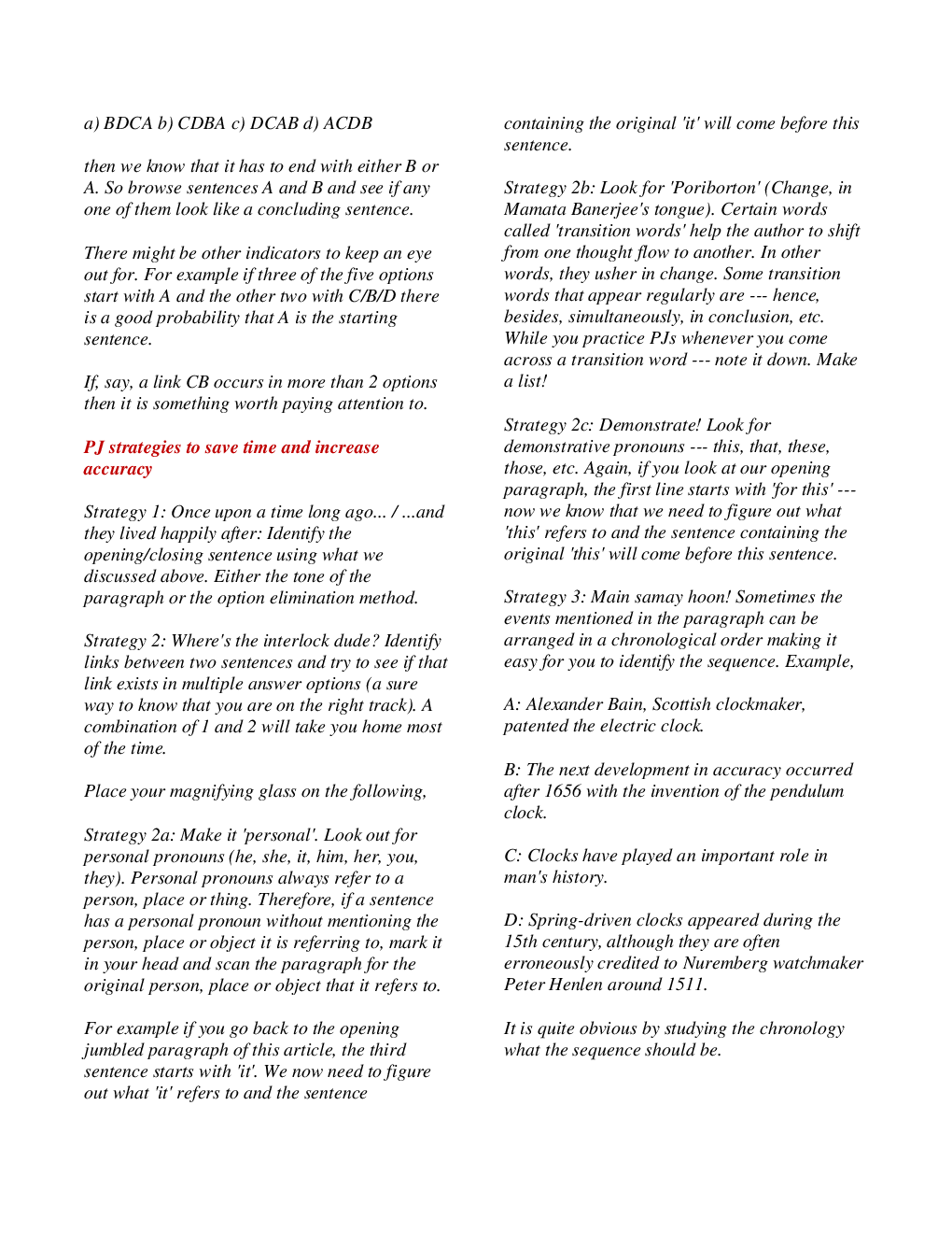 MCQs English (Parajumble & Jumbled Sentence) With Solutions - Page 4