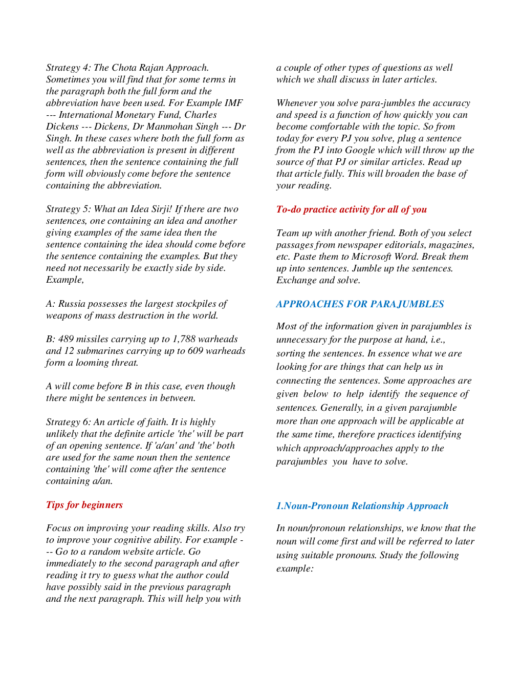 MCQs English (Parajumble & Jumbled Sentence) With Solutions - Page 5