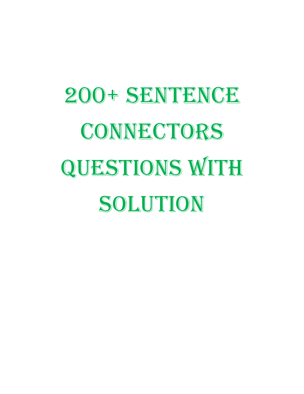 MCQs English (Sentence Connectors) With Solutions - Page 2