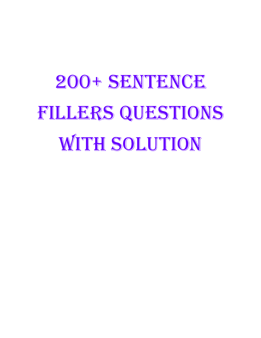 MCQs English (Sentence Fillers) With Solutions - Page 2