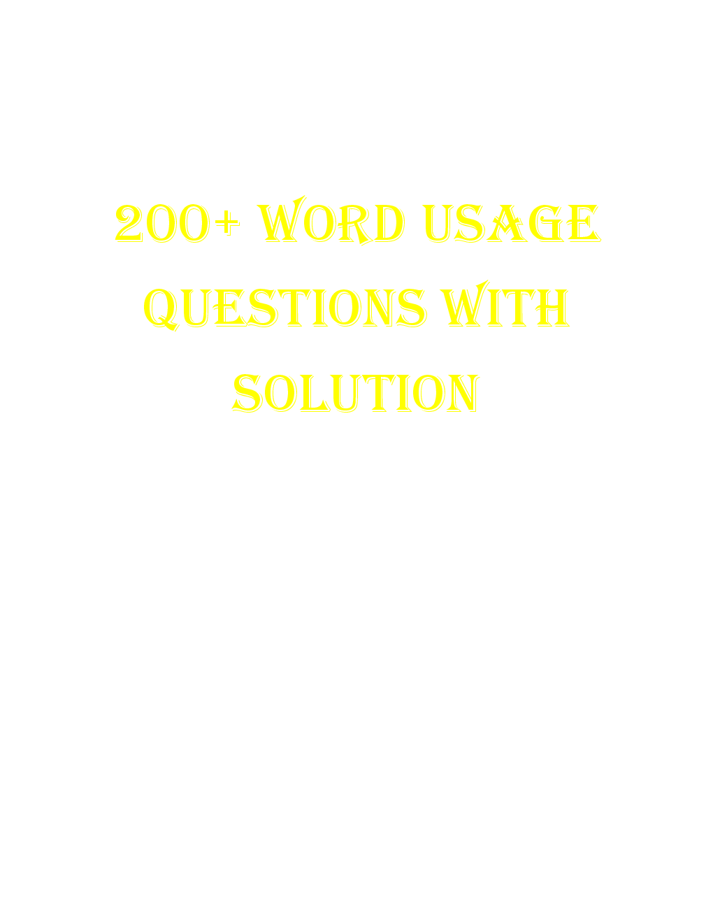 MCQs English (Word Usage) With Solutions - Page 2