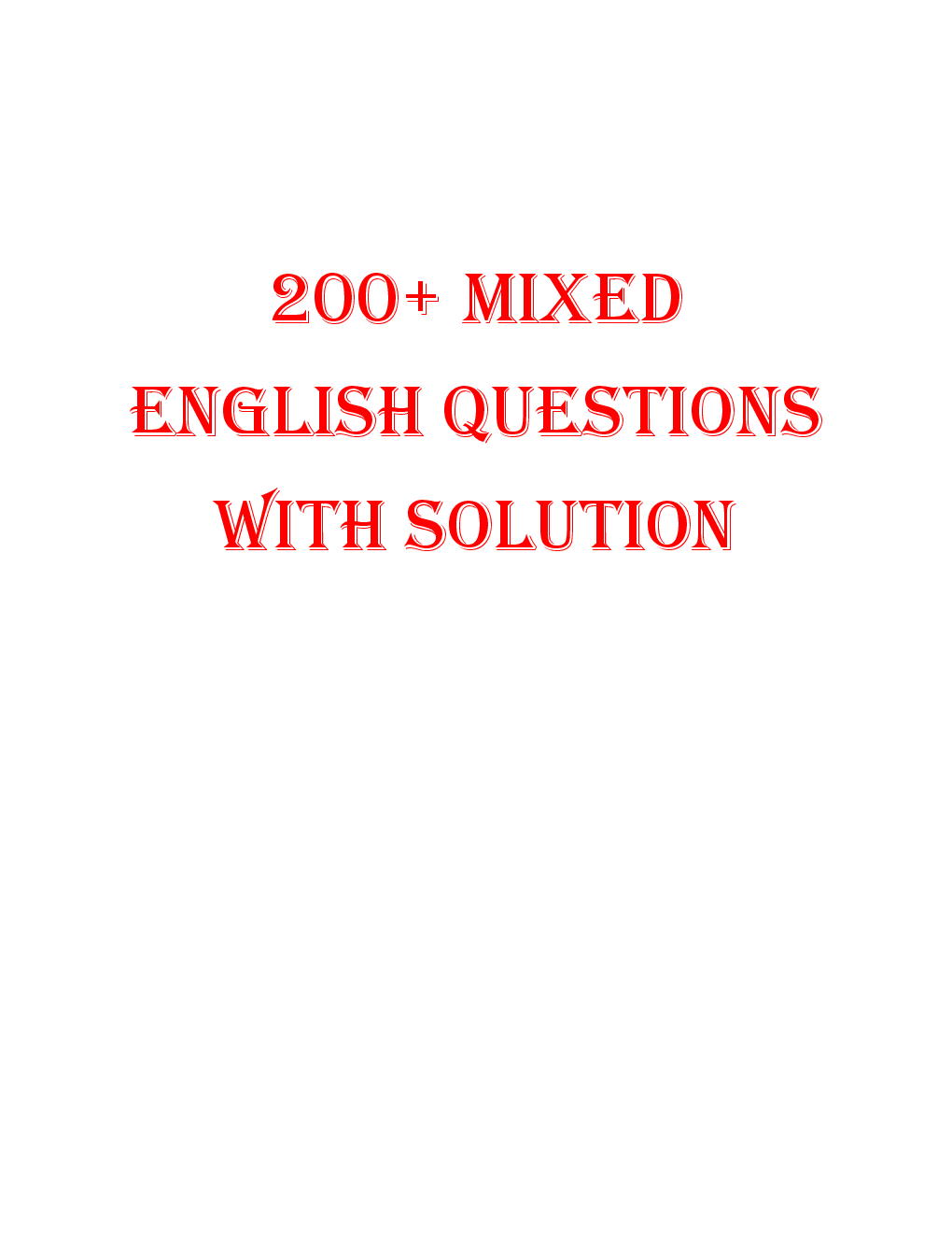 MCQs Mixed English-I With Solutions - Page 2