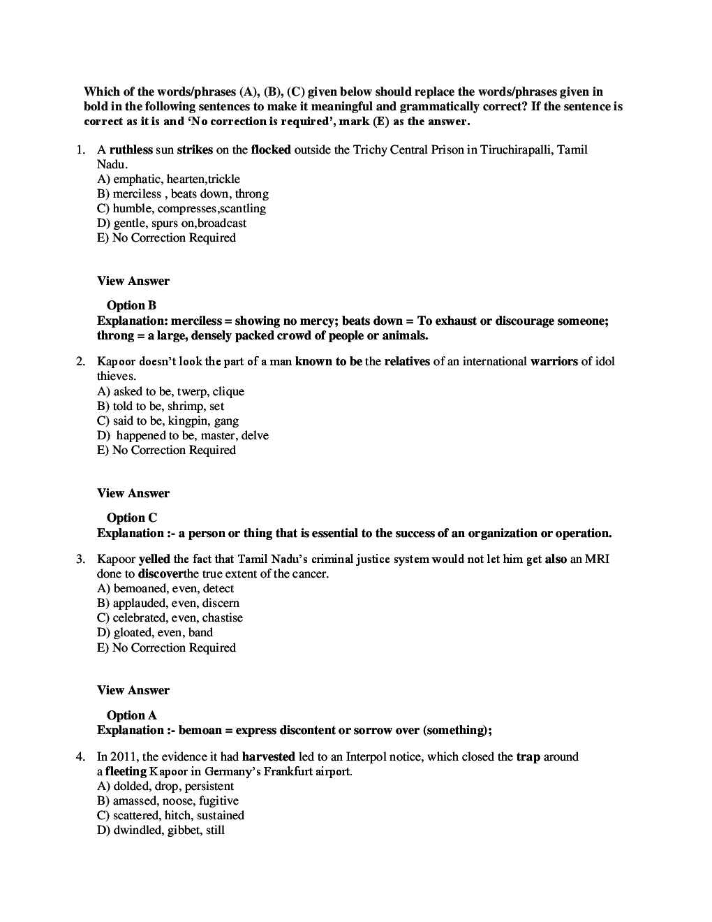 MCQs Mixed English-I With Solutions - Page 3