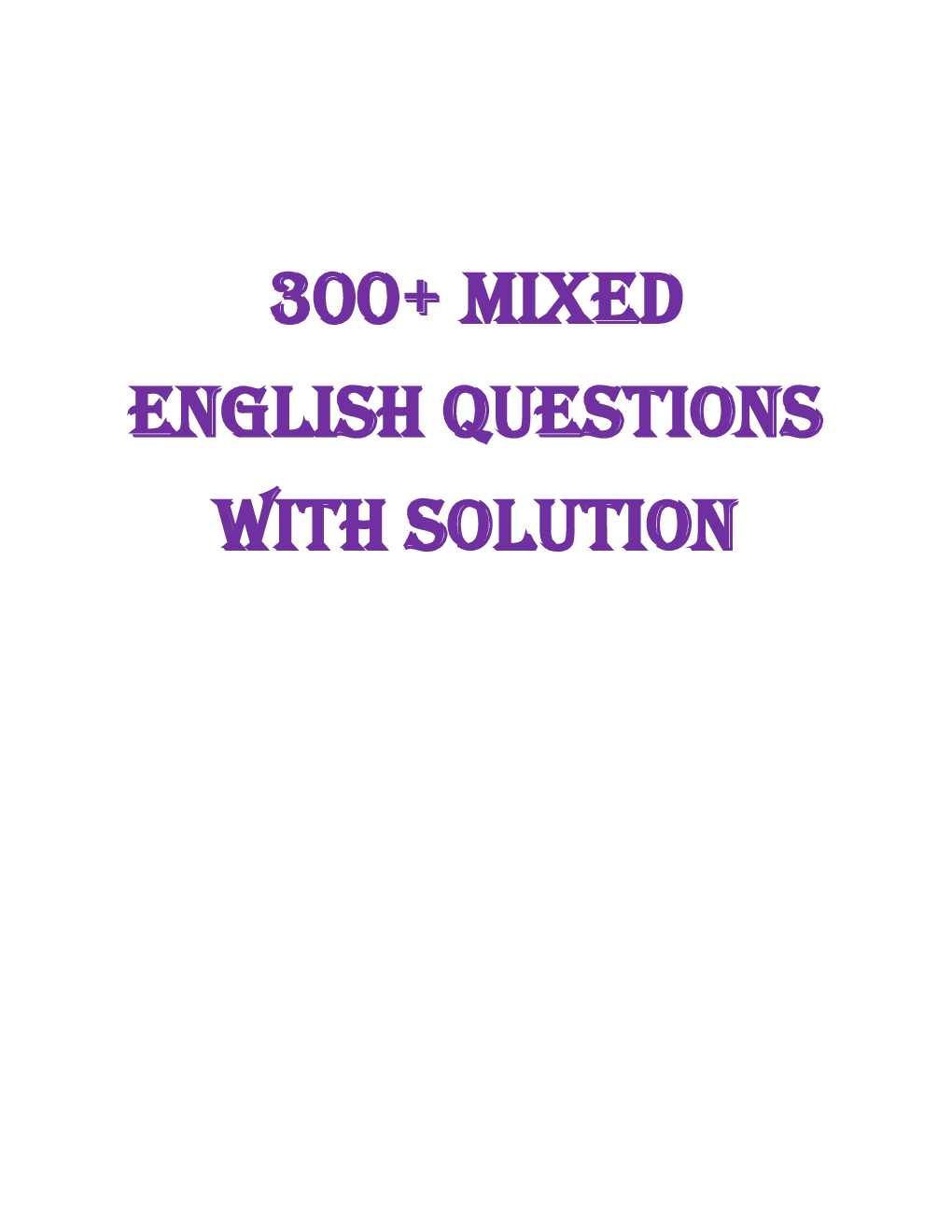 MCQs Mixed English-II With Solutions - Page 2