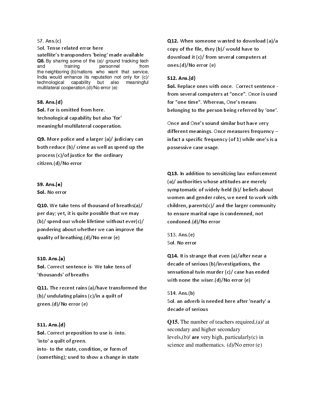 MCQs Mixed English-II With Solutions - Page 4