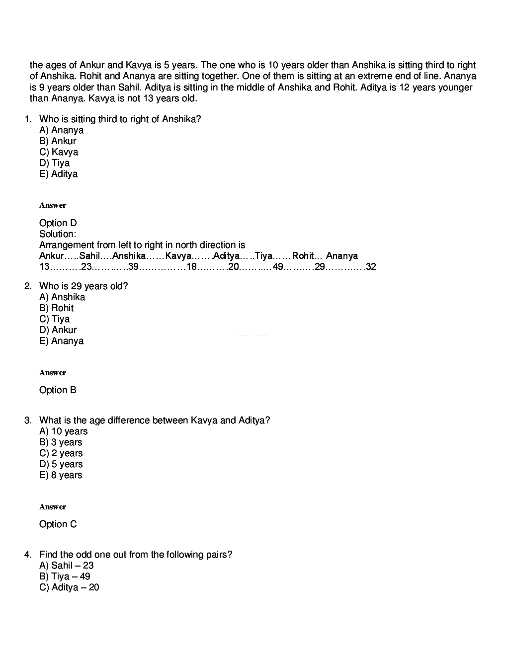 MCQs Reasoning (New Pattern Seating Arrangement) With Solutions - Page 5