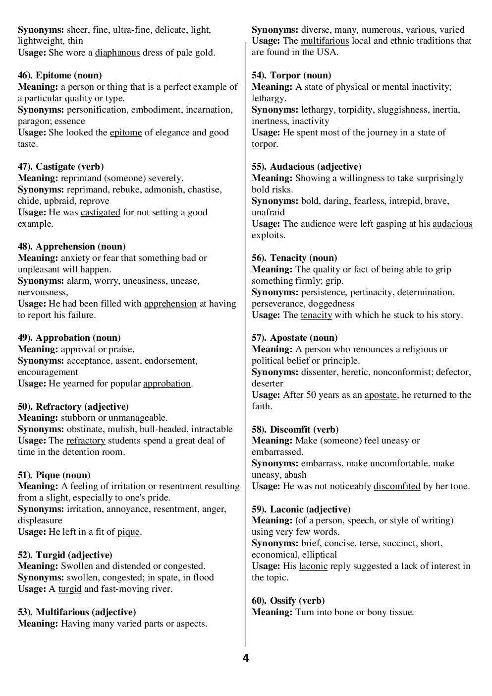 Study Notes English (1000 Vocabulary Words) - Page 5