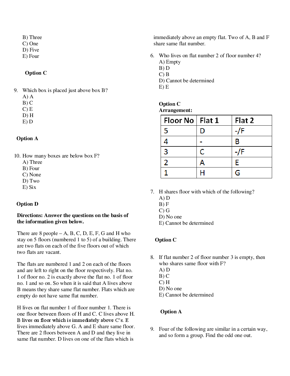 MCQs Reasoning (200 New Pattern Puzzle) With Answer - Page 5