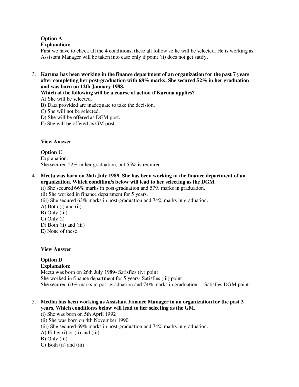 Decision Making Important Questions With Solutions - Page 4
