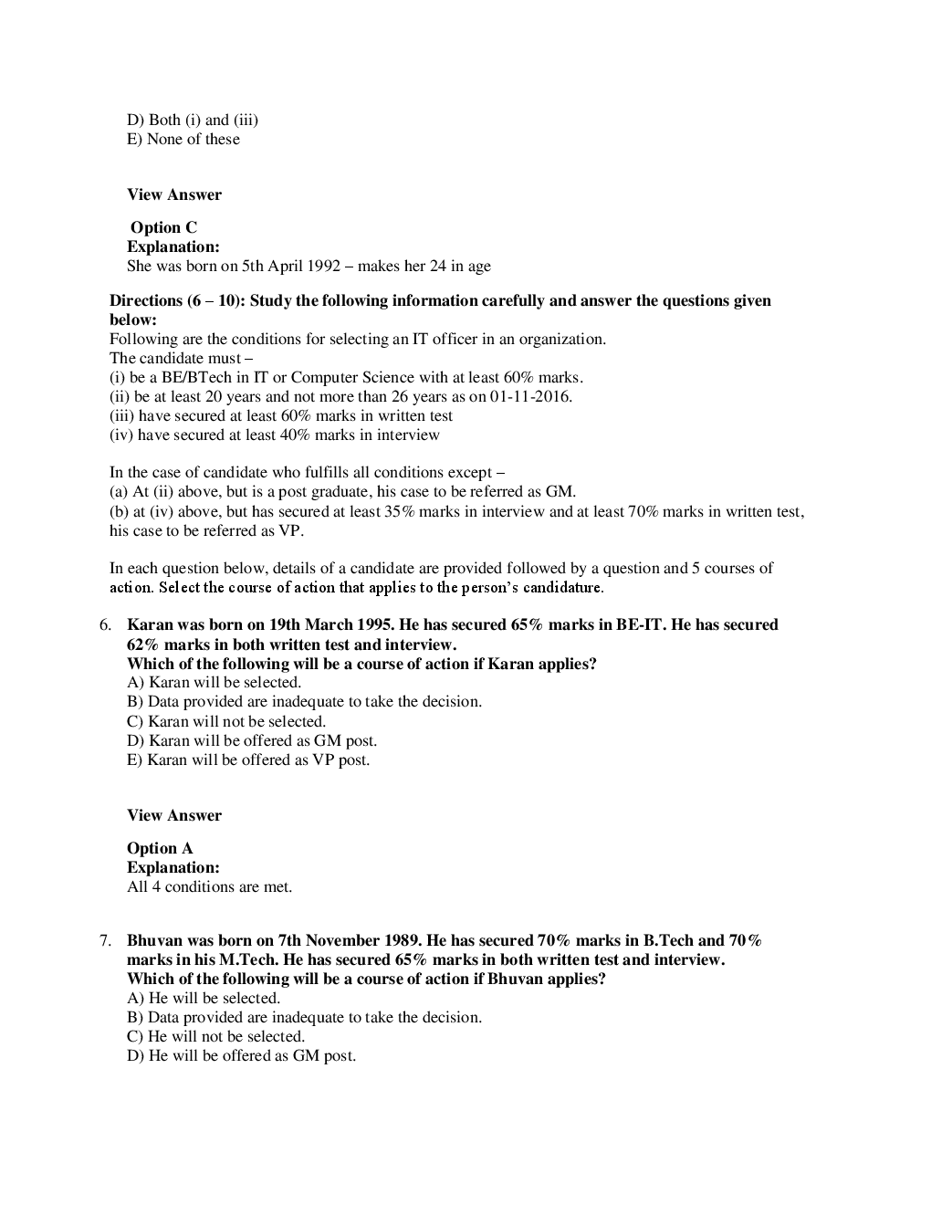 Decision Making Important Questions With Solutions - Page 5