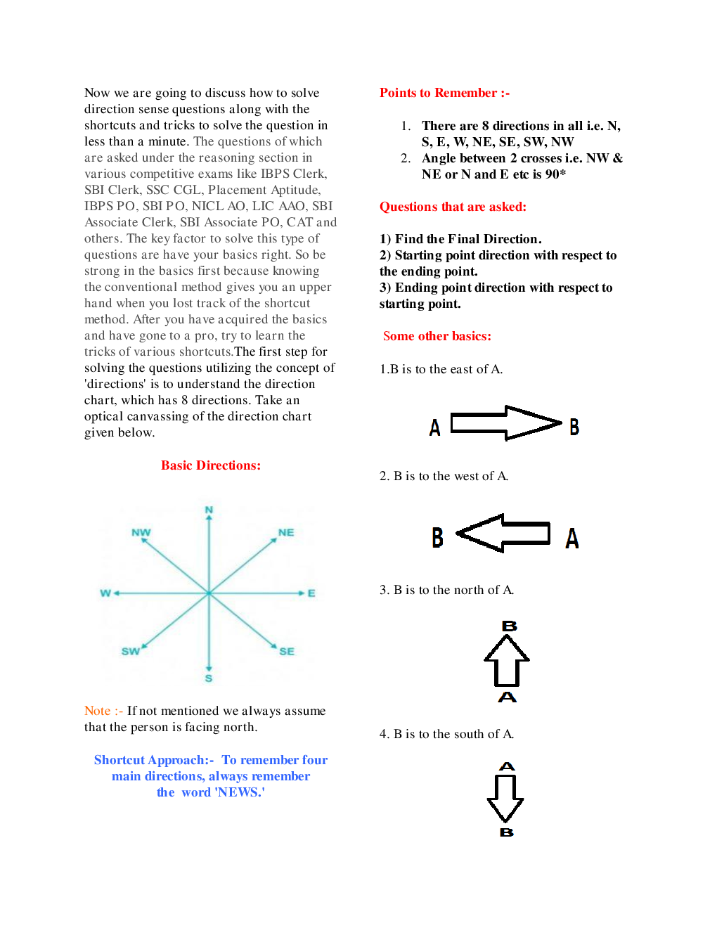 MCQs Reasoning (Direction Sense) With Solutions - Page 3
