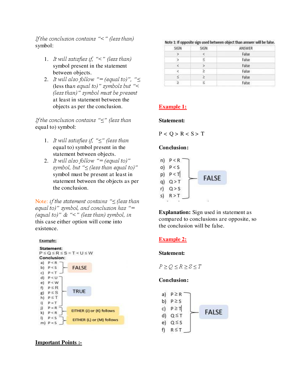 MCQs Reasoning (Inequality) With Solutions - Page 4