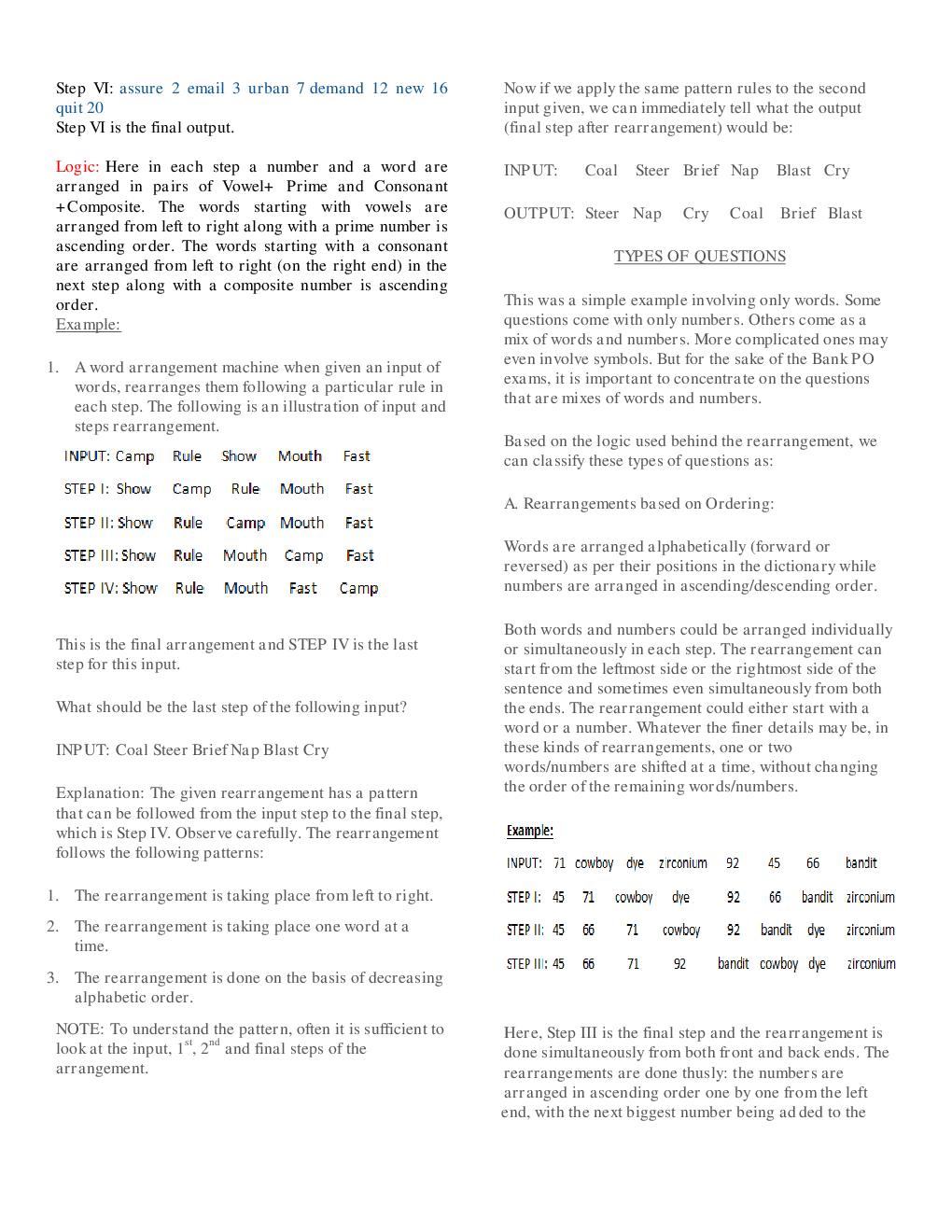 MCQs Reasoning (Machine Input Output) With Solutions - Page 5