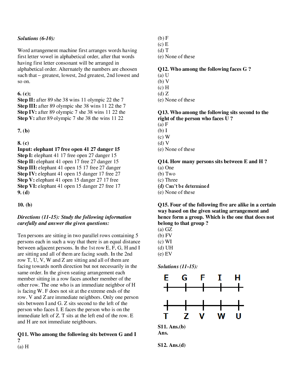 MCQs Reasoning (Mixed Reasoning) With Solutions - Page 5