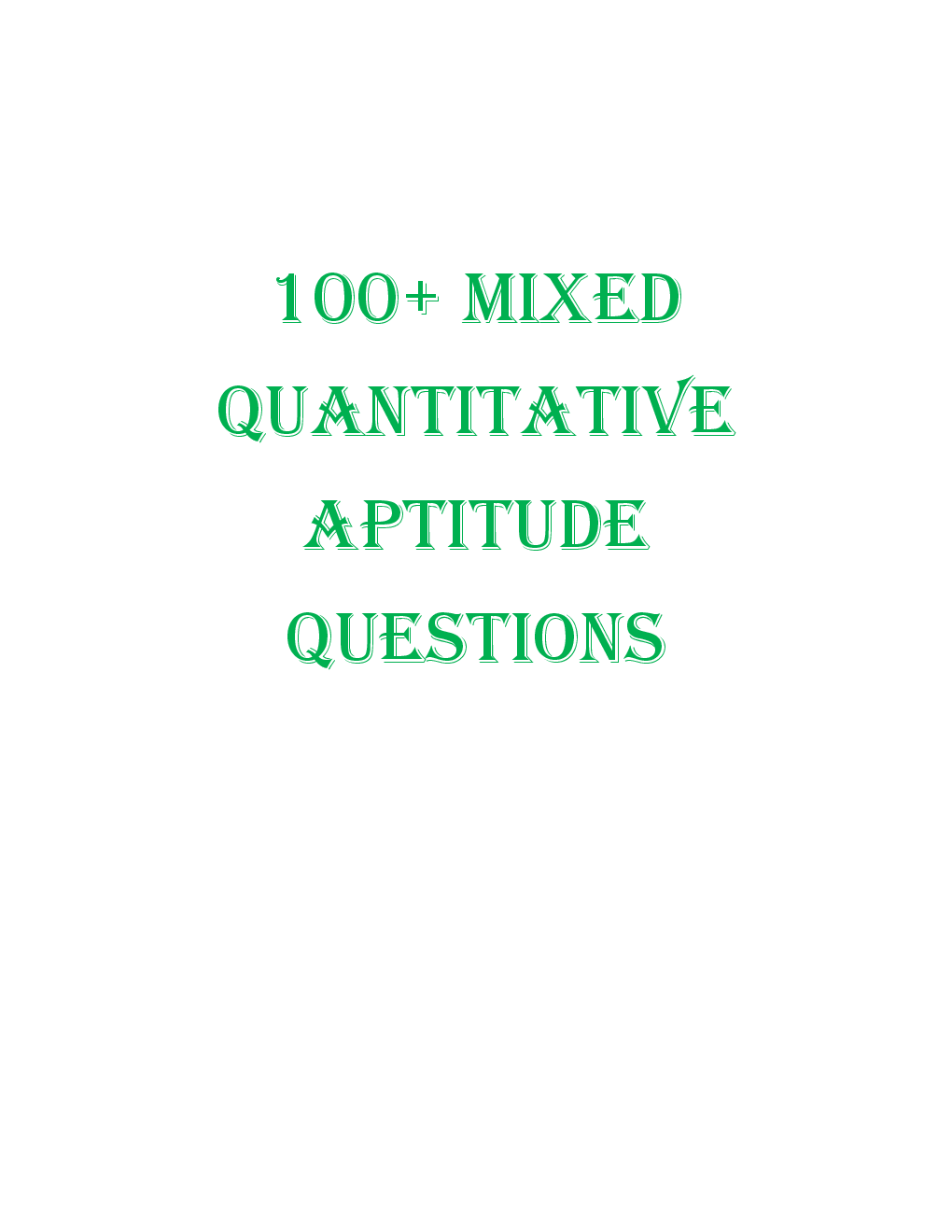 MCQs Mixed Quantitative Aptitude With Solutions - Page 2