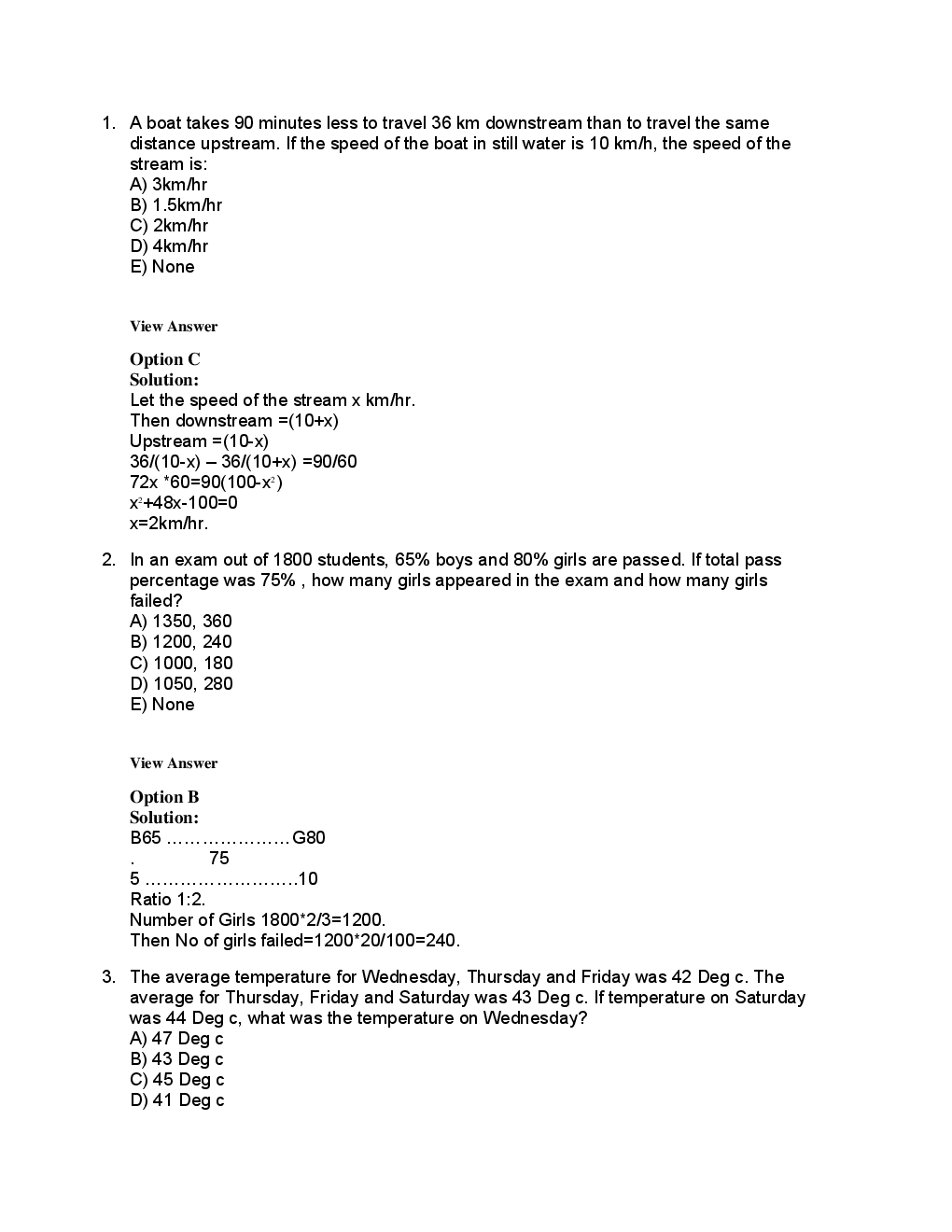 MCQs Mixed Quantitative Aptitude With Solutions - Page 3